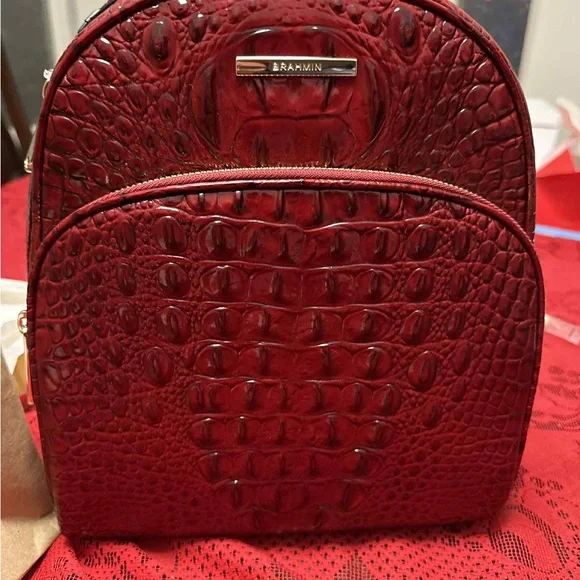 Brahmin | Bags | Brahmin Chelcy Backpack Vintage Red  display picture 3